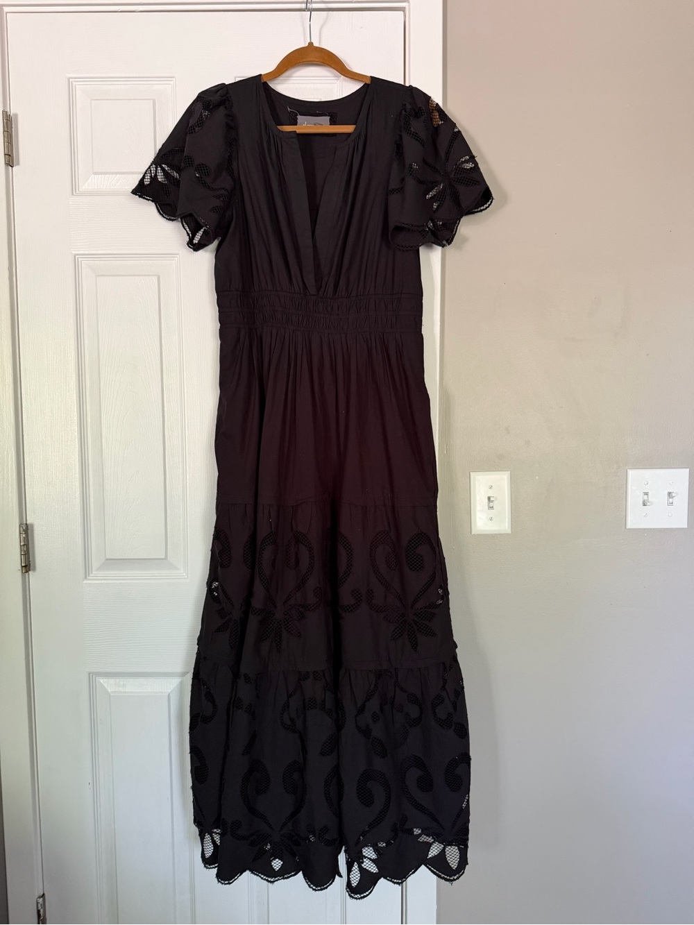 Anthropologie Black Somerset Lace Maxi Dress - Picture 9 of 12